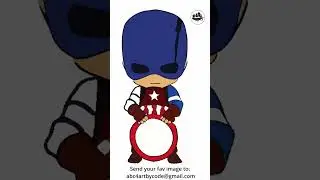 Python Turtle Graphics - 46 ||  Captain America || Art by Code #shorts