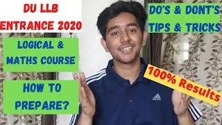 Logical Reasoning and Maths for DU LLB Preparations 2020| How to prepare | 10 Days Course | TSI