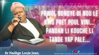 Paw&ograve;l Bondye di nou l&egrave; Kris pr&egrave;t poul vini.., pandan li kouche li tande yap pale LOUANGE/MEDAF RD.