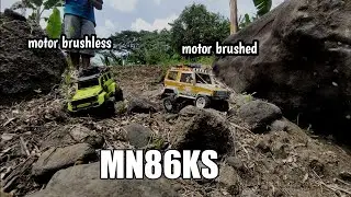 RC OFFROAD MN86KS MOTOR BRUSHED VS BRUSHLESS #brushless #brushed