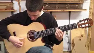 Spruce/Padauk Florentine cutaway finished
