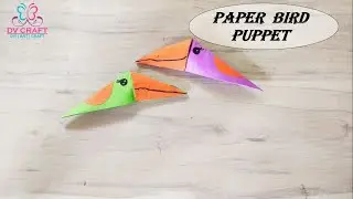 How To Make Paper Bird Finger Puppet For Kids / DIY - Origami Bird Paper Craft Easy / DV Craft