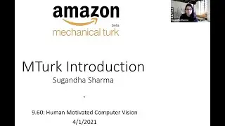 MIT BCS Course 9.60: Amazon Mechanical Turk (MTurk)