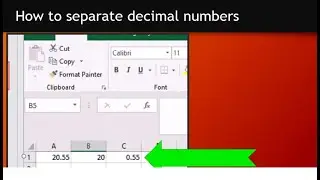 how to separate decimal number in excel