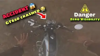 Gt650 Crash😱 Foggy Winter❄️! Zero Visibility in Fogg  #accidents #gt650 