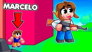 FIQUEI PEQUENO PARA ME ESCONDER NO ROBLOX!