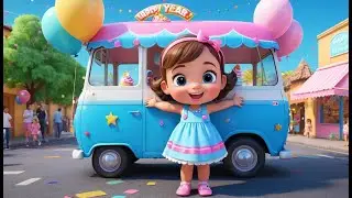 Ice Cream Van New Year Festival | Nursery Rhyme Song for Kids | Baby Learning Songs