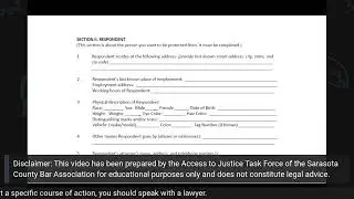 Petition for Injunction for Protection Against Stalking - Section 2