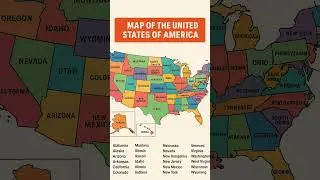 📍 #Map of the United States of America #🇺🇸 | All 50 States Explained 🗺️✨