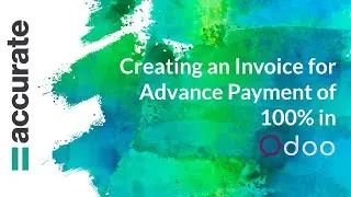 To create an invoice for advance payment of 100% in Odoo | Odoo Saudi User Training Tutorial