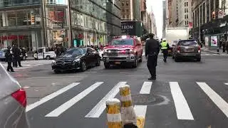 FDNY EMS CONDITIONS UNIT 951 RESPONDING ON WEST 57TH STREET ON WEST SIDE OF MANHATTAN, NEW YORK.