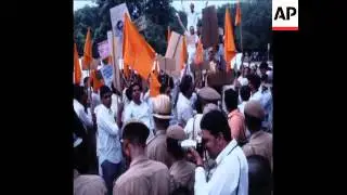 SYND 7 8 71 JANA SANGH DEMONSTRATION AGAINST GANDHI
