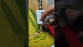 fixing single bead✨ in straight cut puff blouse  💚 DM 9486227980 #puffedsleeves #puffblousedesign