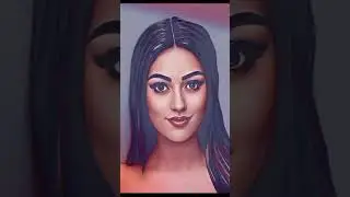 Oil Painting Portrait of Anu Emmanuel ❤️&zwj;🔥#anuemmanuel #oilpainting #portrait #bekaardil