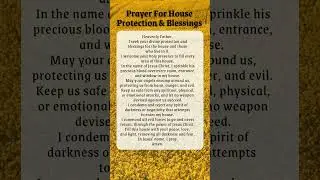 House Protection And Blessings Prayer | Prayer For Blessing House