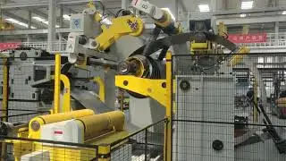 Coil Blanking line with press machine is in the automotive industry
