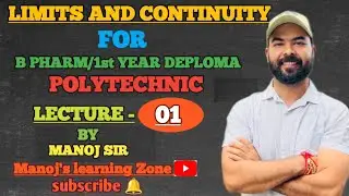 Limits and continuity || Remedial mathematics|| B pharmacy ||polytechnic|| BTech with examples🔥
