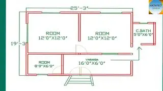 Beautiful low cost tin house design. Floor Plan l 2D Plan l Home Plan l 2 Bed Housel Architect Plan