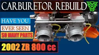 02 Arctic Cat ZR 800 CCE Rebuild Part 16 || Cleaning & Rebuilding MIKUNI Carbs