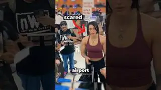 Rhea Ripley swamped with fans at the Airport... #rhearipley