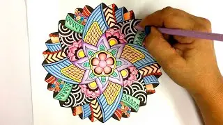 Como Pintar uma Mandala Floral com Lápis de Cor Speed Art
