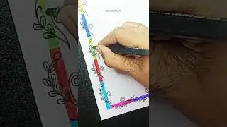 Assignment border design || Front page, note book, project designs  #shorts #share #kids video