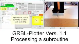 GRBL-Plotter 1.1.0.0 processing a subroutine
