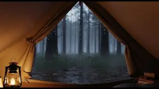 No Ads, Woodland Rain on a Tent — Cozy Camping Ambience for Deep Sleep, Relaxation & Anxiety Relief