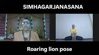 SIMHAGARJANASANA Roaring lion pose