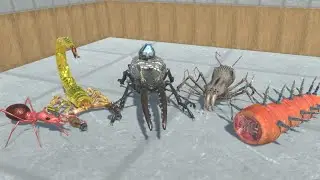 Giant invertebrates upgraded vs all Units Animal Revolt Battle Simulator