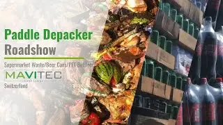 Mavitec Paddle Depacker Roadshow - Supermarket Waste / Beer Cans / PET Bottles - Switzerland