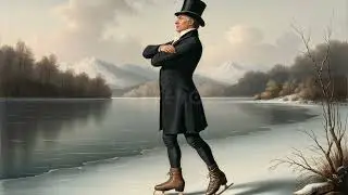 Vintage Ice Skating Village Nostalgic Winter Frame TV Art – FREE Preview! ⛸️
