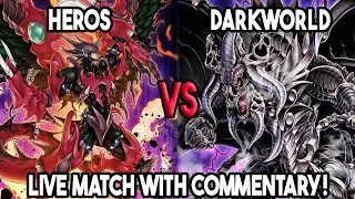 HERO VS Danger! Dark World : Yu-Gi-Oh! Local Feature Match | Live Duel