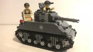 Battle Brick LEGO Sherman Tank & minifigures Review