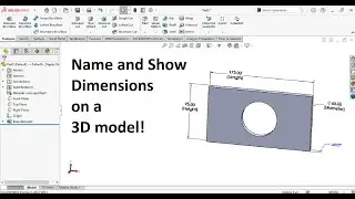 How to Name and Show Dimensions on SolidWorks 3D Model | Easy Dimensioning Tutorial