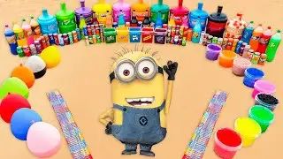 Как сделать Миньона из цветных шариков Orbeez и цемента, воздушных шаров Big Fanta, Coca Cola и M...