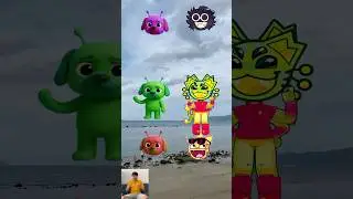 Only 1 head fits!  Choose wisely GoG The Green Alien Dog & Gnarby