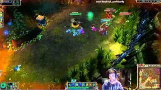 League of Legends - EPIC lvl 1 Thresh Bluebuff steal ( Twitch Highlight)