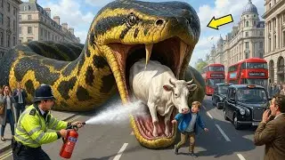 Mother Cow Rescued from Deadly Anaconda Attack | Dramatic Wildlife Rescue Story