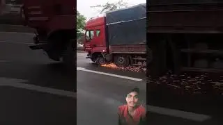 tayr fat gya last me dekna #trending #automobile #vahicles #truckdriving #love #facts #truckingjobs