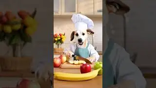 Chef Dog Slices Fruits Like a Master! 🐶🍉 | Funny Cooking Short