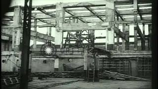The damaged Hispano-Suiza Aircraft Engine Factory after three attacks by the US E...HD Stock Footage