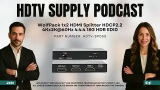 WolfPack 1x2 HDMI Splitter HDCP2 2 4Kx2K@60Hz 444 18G HDR EDID