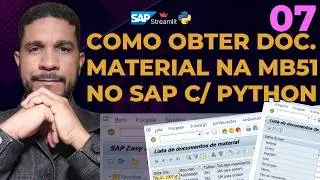 Como coletar dados na tela do Sap (MB51) - Doc. Material - com Python e Streamlit
