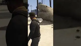 GTA 5 - Sand Megalodon on the beach #shorts #gta #gta5 #gta5shark #gta5megalodon