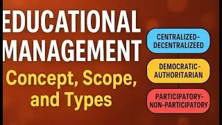 Educational Management: Concept, Scope, and Types (Centralized &  Decentralized ) PE 6 Odisha B.Ed