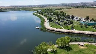 Съемка с дрона озера Моган | природа и спокойствие