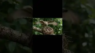 a mother bird protecting her young🐦#shorts #allah #god #ai #mother #aiasmr #aivideo