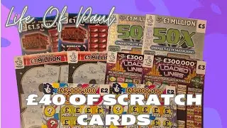 &pound;40 mix of National Lottery scratch cards.