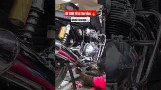 GT 650 First Service🔥 Continental GT Old Engine Oil Change🥲 #gt650service #gt650 #bike #continental